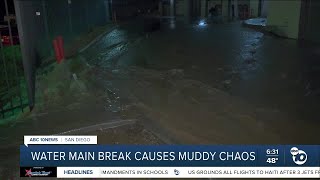 Water main break leads to major mess at Allied Gardens condo complex [upl. by Cuda815]