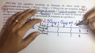 Exercício 2 Equilíbrio Químico [upl. by Neoma]