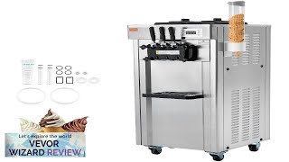 VEVOR 2200W Commercial Soft Ice Cream Machine 3 Flavors 53 to 74Gallon Review [upl. by Christine]