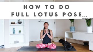 How To Do Full Lotus Pose  Padmasana  Lydia Lim Yoga [upl. by Virgel756]