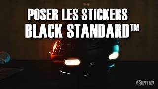 Poser les stickers casque réfléchissants noirs VFLUO BLACK STANDARD™ [upl. by Cathlene]