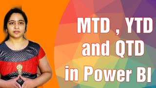 calculate YTD MTD  QTD in Power BI [upl. by Xuagram]