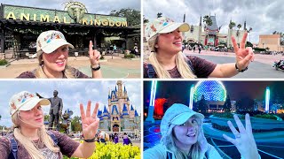 4 Parks 1 Day First Day of AllDay Park Hopping at Disney World  Rides Cosmic Rewind amp A Storm [upl. by Ahsiyn]