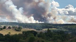 Le Sud Charente en feu limpressionnante vidéo [upl. by Ailadgim346]