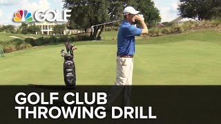 Golf Club Throwing Drill  SwingFix  Golf Channel [upl. by Boyden]