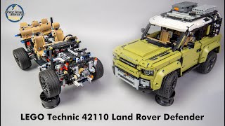 LEGO Technic 42110 Land Rover Defender unboxing speed build and detailed review [upl. by Agni]