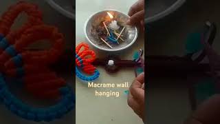 Macrame wall hanging design home decor  handcraft  short video [upl. by Rolyks]