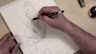 Drawing and Inking Dynamic Poses Tutorial with Tim Vigil Part 1 of 2 [upl. by Ednalrym712]