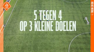 𝟱 tegen 𝟰 op 𝟯 kleine doelen 😎 I OEFENSTOF ⚽ [upl. by Eibba]