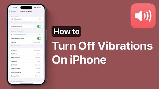 How To Turn Off Vibrations On iPhone 16  Disable Haptics [upl. by Bail]