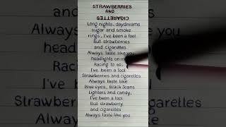 Troye Sivan  Strawberries amp Cigarettes Lyrics REQUESTED lyrics shorts shortsfeed [upl. by Eecats]