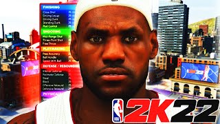 NBA 2K22 NEXT GEN MIAMI HEAT LEBRON JAMES BUILD  ALLAROUND 2WAY SLASHING BUILD W CONTACT DUNKS [upl. by Meredith176]