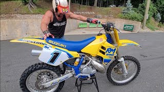 1989 SUZUKI RMX250 2 STROKE RESTORATION [upl. by Nierman69]