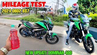 2024 Dominar 400 Mileage Test  New Model Dominar 400 Bs7 OBD2 Model Mileage Test [upl. by Atillertse]