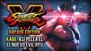 Probando a KAGE el EVIL RYU de STREET FIGHTER V Modo Historia y combates online [upl. by Ettezzil]