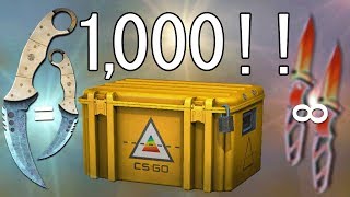 i opened 1000 csgo prisma cases and youll never believe this happened [upl. by Nylodnewg]