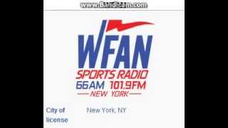 WFAN 660  WFANFM Sports Radio 66 amp 1019 FM WFAN New York NY TOTH ID at 300 am 10182014 [upl. by Susie762]