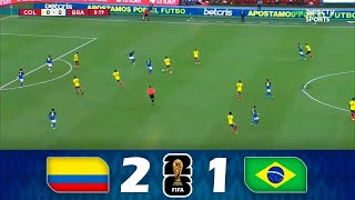 COLOMBIA vs BRASIL 21 • Eliminatorias Mundial USA 2026 • Partido Completo  Streaming [upl. by Ahsen]