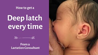 Breastfeeding latch  Deep Latch Technique  What you NEED to know to get a comfortable latch [upl. by Neysa]