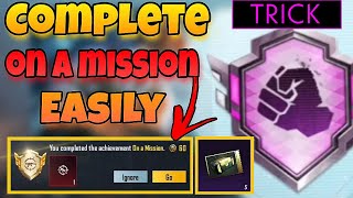 Easy way to Complete On a Mission Title  Pubg Mobile  Achievements  Road to unique destiny [upl. by Ardnalac]