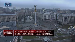 Air raid sirens sound in Ukraine capital Kyiv [upl. by Edas372]