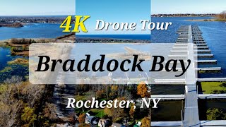 Braddock Bay Rochester NY • 4K Drone Tour [upl. by Elletnahs]