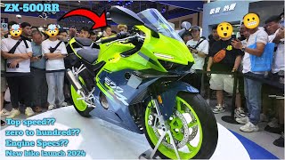 Zx500RR New Sports bike Launch china 2024 Chongqing Motorcycle Show  Xhaung xue 500rr 🏍️🎉 [upl. by Ijan]