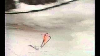 Christof Duffner  Planica 1994  207 m World Record fall [upl. by Acinad451]