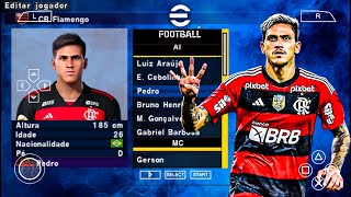 SAIU PES 2024 PPSSPP com BRASILEIRÃO amp EUROPEU ATUALIZADO  NOVOS KITs E FACES 2024 [upl. by Ilwain]