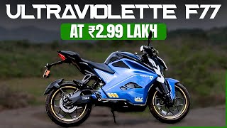 Ultraviolette F77 Mach 2 Electric Bike Review  060 in 29 Sec Price Range amp More  Times Drive [upl. by Anicul]