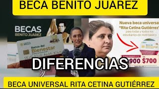 DIFERENCIAS ENTRE LA BECA BENITO JUÁREZ Y LA BECA RITA CETINA CUAL CONVIENE ❓🧐💲💳💵 [upl. by Polk718]