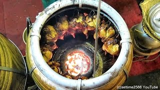 Bangkok Street Food Roasted Chicken in Charcoal Oven Thailand [upl. by Arriaet]