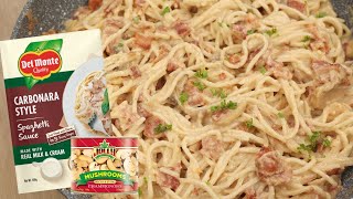 How to Cook Carbonara Pasta Recipe w Del Monte Carbonara Sauce [upl. by Clarance474]