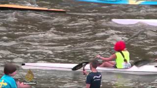 Sella River canoeing race [upl. by Sinnek582]