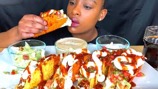 Chanel Raelynn Loaded Crunchy Nacho Cheese and Ranch Tacos Mukbang 먹방 Eating Show [upl. by Ramad]