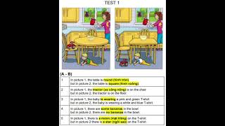 MOVERS 1 TEST 1 PART 1 FIND THE DIFFERENCES A [upl. by Malek]