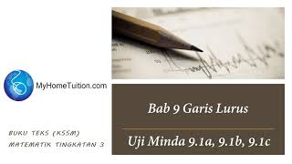 Matematik Tingkatan 3 KSSM Bab 9  Uji Minda 91a  Uji Minda 91b  Uji Minda 91c  Garis Lurus [upl. by Ravid]