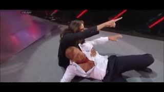 WWE Monday Night Raw  Daniel Bryan attacks Triple H  31032014 [upl. by Irahcaz594]