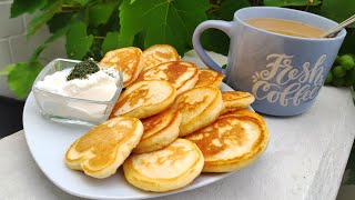 Оладьи на молоке очень пышные и воздушные без дрожжей  pancakes with milk [upl. by Gnex695]