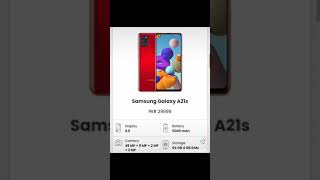 Samsung galaxy A21s Mobiles Prices and specifications comparisons details [upl. by Lenhard]