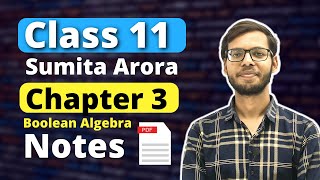 Chapter 3 Boolean Logic Notes  Class 11 Computer Science  Sumita Arora [upl. by Llerdnek]