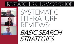 Basic Search Strategies for Systematic Reviews [upl. by Baldridge530]