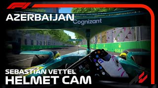 Sebastian Vettel Helmet Cam  2021 Azerbaijan Grand Prix Assetto Corsa [upl. by Yordan698]