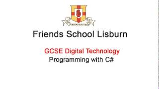 GCSE Digital Technology Programming with C Basic InputOutput Part 22 [upl. by Asilim804]