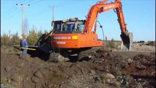 Ljungby L9 Hitachi ZX180 Volvo L50E [upl. by Abehsile]