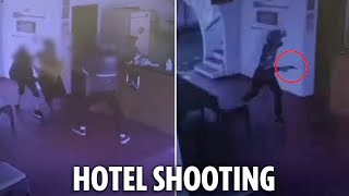 Horror moment Brit tourist’s partner shot dead amp he is injured in hotel reception mugging [upl. by Artapoelc]