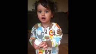 Padraig singing Aroosake Ghashange Man at 23 months عروسک قشنگ من [upl. by Petite]