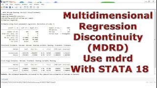 Multidimensional Regression Discontinuity MDRD Use mdrd With STATA 18 [upl. by Aettam]