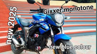 Suzuki gixxer 155 Monotone blue colour review 2024  Bike city  Bike song [upl. by Payne478]