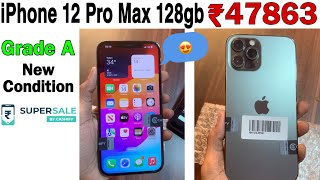 Unboxing iphone 12 Pro Max 128gb ₹47863🤯 grade A  Refurbished  Cashify Supersale  Full Review [upl. by Dloraj]